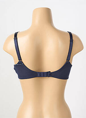 Sutien efect material satinat sutien cupe întregi cu decolteu înalt albastru FANTASIE femeie