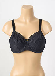 Sutien efect material satinat sutien cupe întregi cu decolteu înalt negru FANTASIE femme