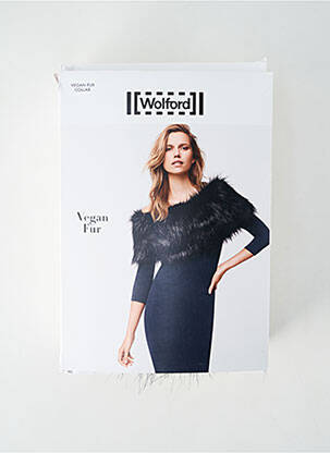 Guler / eșarfă de gât cusături întărite negru WOLFORD femeie