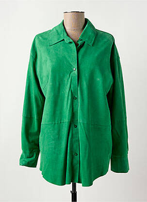 Geacă din piele buzunare verde OAKWOOD femeie