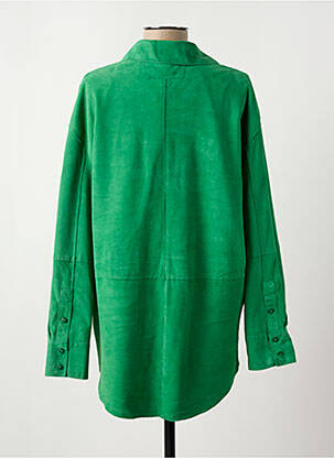 Geacă din piele buzunare verde OAKWOOD femeie