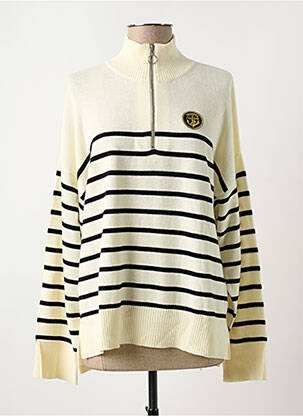 Pulover bej FIVE femeie