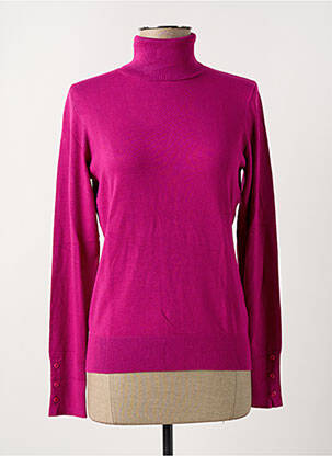 Pulover cu guler înalt roz ZILCH femeie