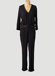 Salopetă-pantalon închidere cu fermoar la spate mâneci lungi negru IDANO femme