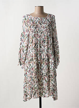 Rochie midi imprimeu floral mâneci lungi roz INDI & COLD femeie