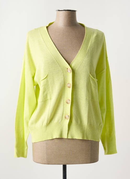 Vestă cu mâneci lungi verde INDI & COLD femeie