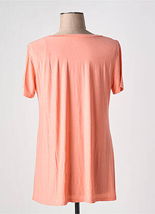 Tricou elasticitate mâneci scurte portocaliu MAJESTIC FILATURES femeie