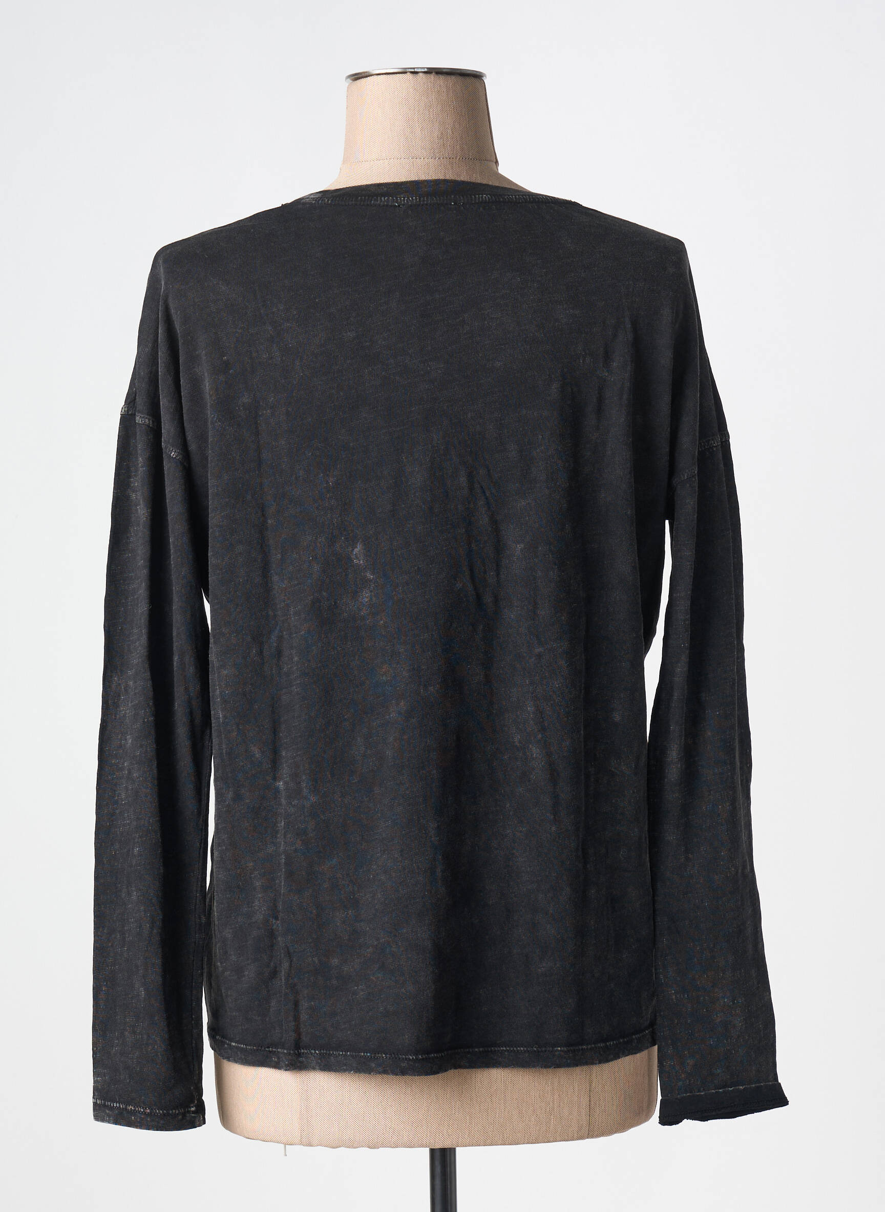 Tricou / top maternitate croială cambrată negru FIVE femeie