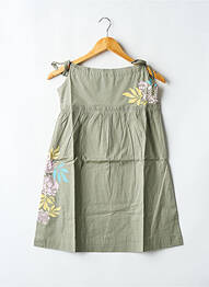 Rochie scurtă țesătură poplin fără mâneci verde ROXY fille