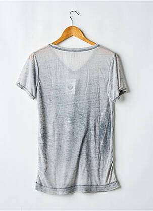 Tricou croială cambrată mâneci scurte gri ROXY fată