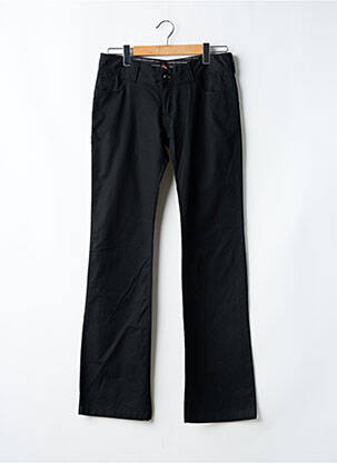 Pantalon drept țesătură poplin talie joasă negru ROXY femeie