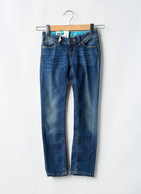 Blugi cu croială slim albastru ROXY fată