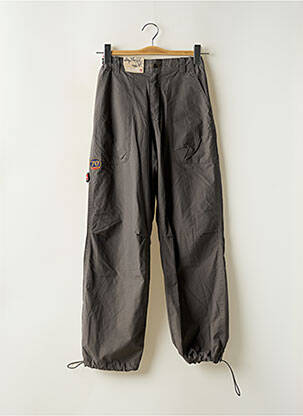 Pantalon drept închidere cu fermoar sub clapetă cu capse mărime reglabilă gri QUIKSILVER băiat