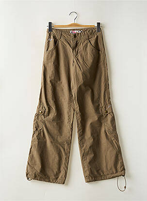 Pantalon larg maro ROXY fată