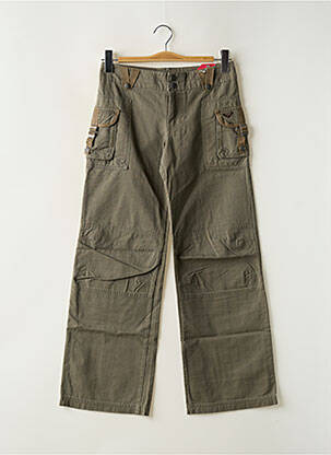 Pantalon larg verde ROXY fată