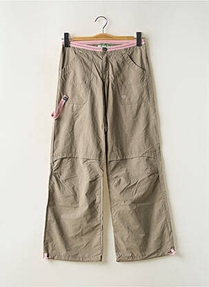 Pantalon larg verde ROXY fată