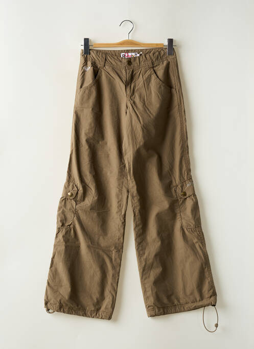 Pantalon larg maro ROXY fată