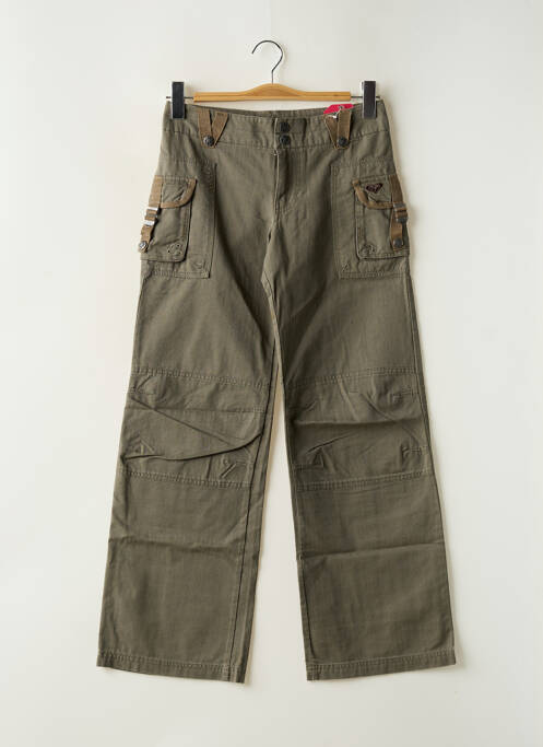 Pantalon larg verde ROXY fată