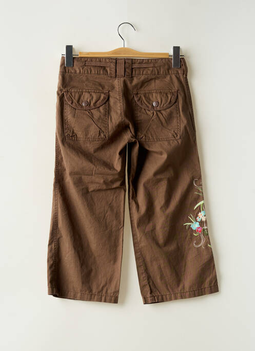 Pantalon trei sferturi maro ROXY fată