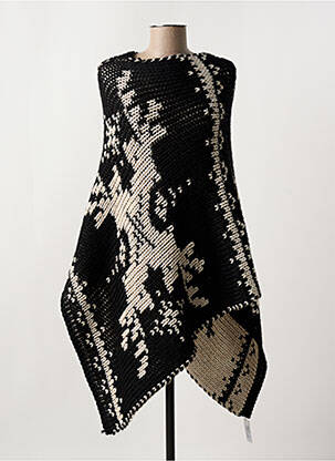 Poncho negru CERF femeie