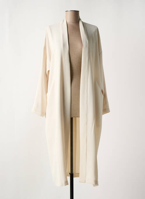 Palton lung bej TOUPY femeie