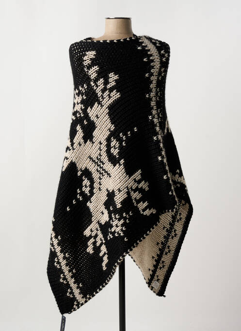 Poncho negru CERF femeie