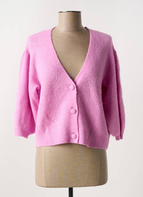 Vestă cu mâneci lungi roz MSCH COPENHAGEN femeie