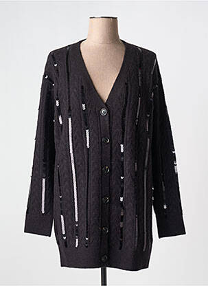Vestă cu mâneci lungi închidere cu nasturi pe față negru SCOTCH & SODA femeie