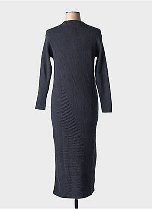 Rochie pulover croială cambrată mâneci lungi albastru YAYA femeie
