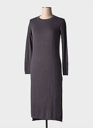 Rochie pulover croială cambrată mâneci lungi gri YAYA femeie