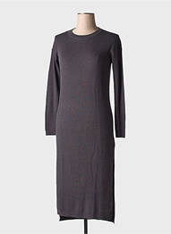 Rochie pulover croială cambrată mâneci lungi gri YAYA femeie