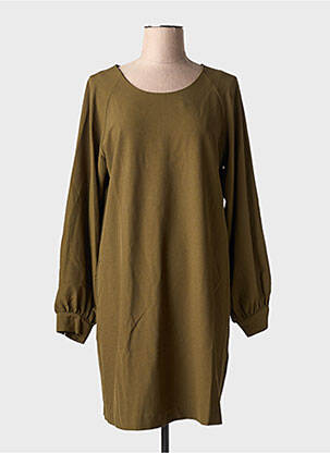 Rochie midi mâneci lungi mâneci lungi verde ICHI femeie