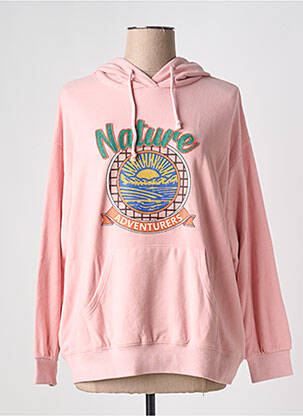 Hanorac cu glugă roz ME369 femeie