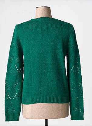 Pulover croială cambrată mâneci lungi verde INDI & COLD femeie