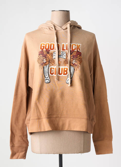 Hanorac cu glugă bej FIVE femeie