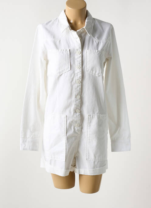 Salopetă scurtă alb HAPPY femeie