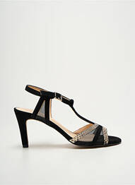 Sandale/pantofi decupați tip de talpă amortizantă toc de 7 la 9 cm negru BRENDA ZARO femme