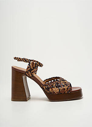 Sandale/Pantofi decupați maro LARA MAY femeie