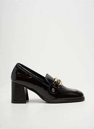 Mocasini material neted toc de 7 la 9 cm maro SPAZIOZERO8 femeie