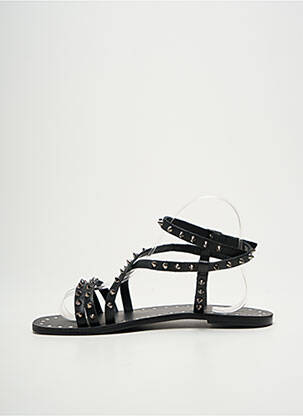 Sandale/pantofi decupați chiquet toc plat până la 3 cm negru INUOVO femeie