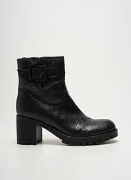 Botine/ghete țesătură satinată toc de 4 la 6 cm negru MINKA DESIGN femme