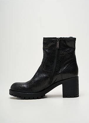 Botine/ghete țesătură satinată toc de 4 la 6 cm negru MINKA DESIGN femeie