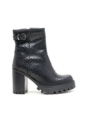 Botine/ghete vârf rotund toc de 7 la 9 cm negru SPAZIOZERO8 femeie