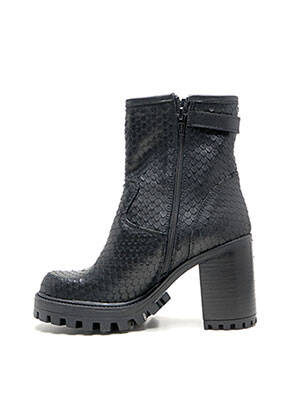 Botine/ghete vârf rotund toc de 7 la 9 cm negru SPAZIOZERO8 femeie
