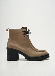 Botine/ghete material neted toc de 4 la 6 cm bej EMILIE KARSTON femme