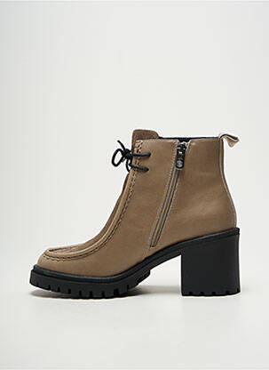 Botine/ghete material neted toc de 4 la 6 cm bej EMILIE KARSTON femeie