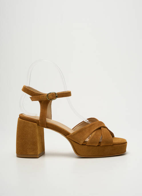 Sandale/Pantofi decupați maro REQINS femeie