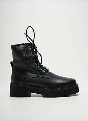 Botine/ghete material neted toc de 4 la 6 cm negru REQINS femeie