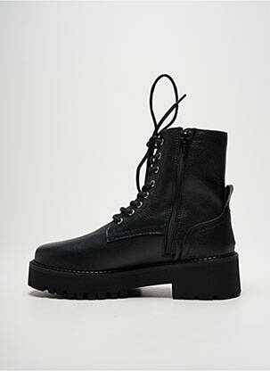 Botine/ghete material neted toc de 4 la 6 cm negru REQINS femeie