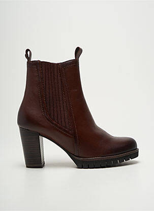 Botine/ghete material neted toc de 7 la 9 cm maro MARCO TOZZI femeie